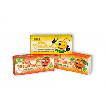 Vitamina C cu aroma de Portocale 100 mg - 20 cpr Bioeel