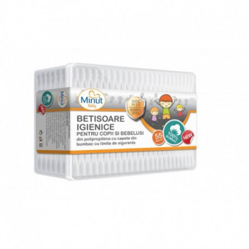 Betisoare de urechi pentru copii si bebelusi - 55 buc/cutie