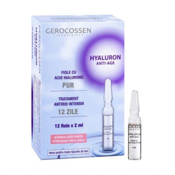 Fiole cu acid hialuronic pur Hyaluron - 12 fiole