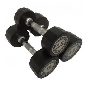 Gantera hexagonala din poliuretan - 32.5 kg, Dayu Fitness