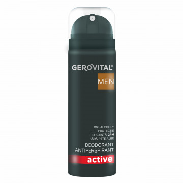 Gerovital Men Deodorant Antiperspirant Active - 150 ml