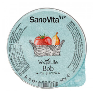 Pateu din bob cu rosii si ceapa - 100 g