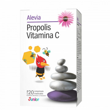 Propolis vitamina C cu echinacea Junior - 20 cpr