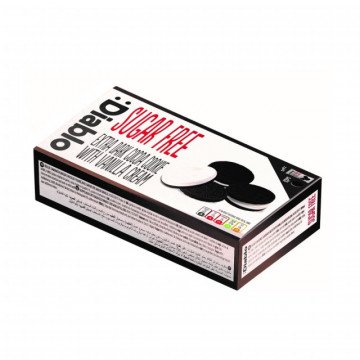 Biscuiti sandvis Diablo cu extra cacao si crema de vanilie, fara zahar - 176g