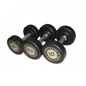 Gantera rotunda din poliuretan - 17.5 kg, Dayu Fitness
