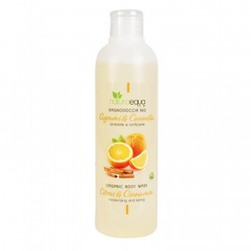 Gel de dus organic citrice si scortisoara, Naturaequa, 250 ml