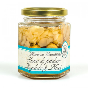 Miere cu alune, migdale, nuca - 200 g