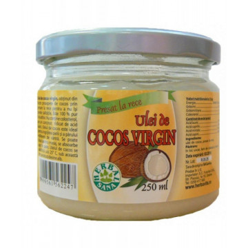 Ulei cocos virgin presat la rece - 250 ml