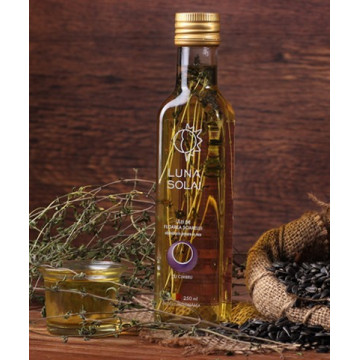 Ulei de floarea soarelui presat la rece cu cimbru - 250 ml