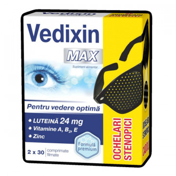 Vedixin Max set 2x30 cpr + Ochelari stenopici cadou