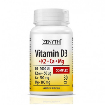 Vitamin D3+K2+CA+MG complex - 30 cps
