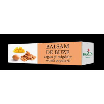 Balsam de buze cu ulei de argan, migdale dulci si aroma populara - 4.8g
