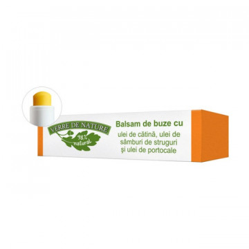 Balsam de buze cu ulei de catina, ulei din samburi de struguri si ulei de portocale 4.8 g