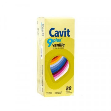 Cavit 9 Plus vanilie - 20 cpr