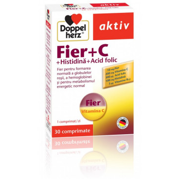 Doppelherz aktiv Fier + C + Histidina + Acid folic - 30 cpr