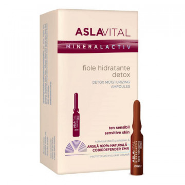 Fiole hidratante detox AslaVital - 7 fiole x 2 ml
