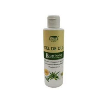 Gel de dus cu bicarbonat, aloe, galbenele si musetel - 200 ml
