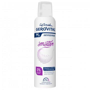 Gerovital H3 Deodorant Antiperspirant Sensitive - 150 ml