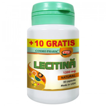 Lecitina 1200MG - 30 cps + 10 cps GRATIS