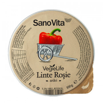 Pateu din linte rosie cu ardei - 100 g
