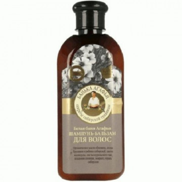 Sampon-Balsam alb pentru frumusetea parului - 350 ml Bunica Agafia