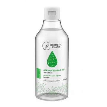 Apa micelara 3 în 1 cu gel de aloe vera organic si betaină pentru ten uscat - 400 ml