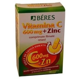 Beres Vitamina C 600mg + Zinc - ambalaj vechi