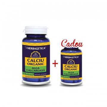 Calciu organic 60 cps + 10 cps Gratis