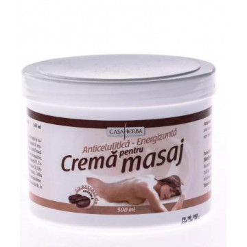 Crema anticelulitica energizanta pentru masaj cu cofeina - 500 ml