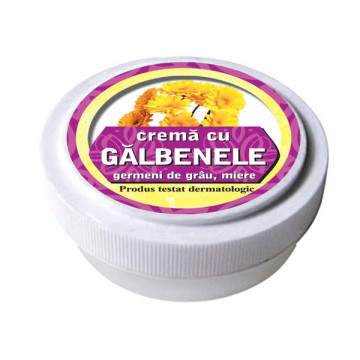 Crema cu extract de galbenele, ulei din germeni de grau, miere de albine 15 g