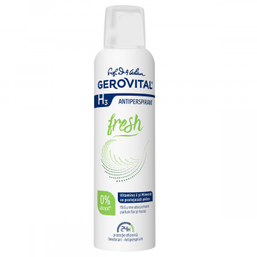 Gerovital H3 Deodorant Antiperspirant Fresh - 150 ml