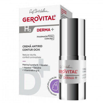 GH3 Derma+ Crema antirid contur ochi - 15 ml, Farmec