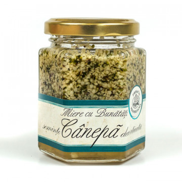 Miere cu seminte de canepa - 200 g