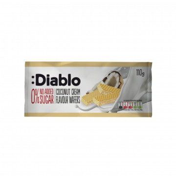 Napolitane Diablo cu crema si aroma de cocos, fara adaos de zahar - 110 g