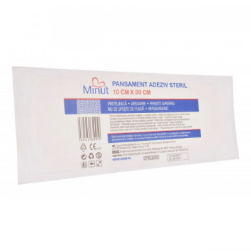 Pansament adeziv steril Pore, Minut, 10cm x 30cm