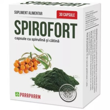 Spirofort cu spirulina si catina - 30 cps