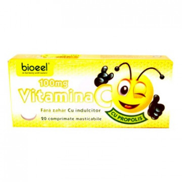Vitamina C cu aroma de propolis - 20 cpr Bioeel
