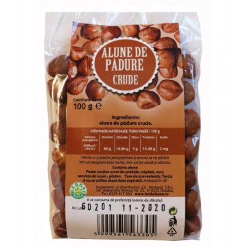 Alune de padure crude - 100 g