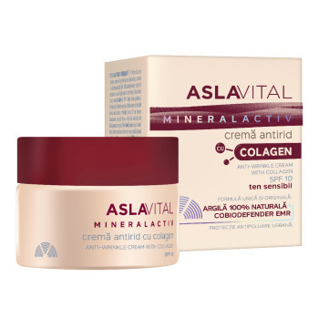 Aslavital Crema Antirid cu Colagen SPF10 - 50 ml