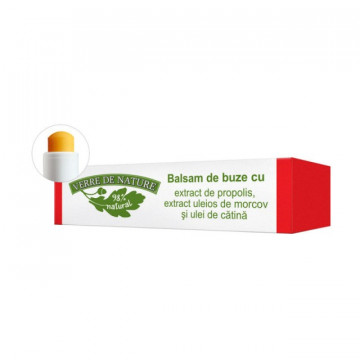 Balsam de buze cu extract de propolis, extract uleios de morcov si ulei de catina 4.8 g
