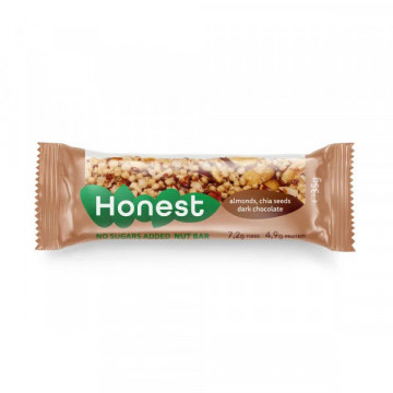 Baton cu migdale, chia si ciocolata amara Honest - 35 g