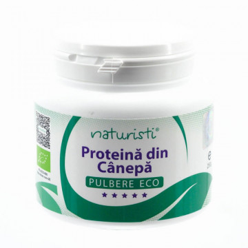 Proteina din canepa pulbere ECO - Naturisti - fata cutie