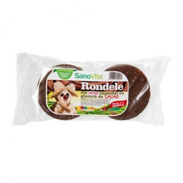 Rondele orez cu glazura de cacao - 75g