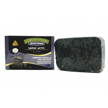 Sapun Activ de Neem cu carbune vegetal si acid salicilic - 100 g
