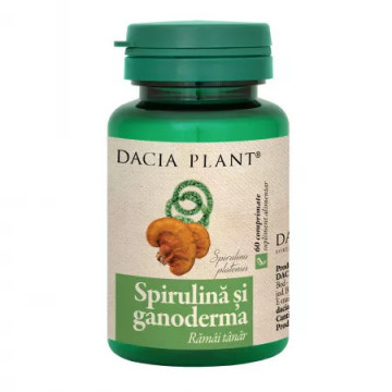 Spirulina si Ganoderma - 60 cpr