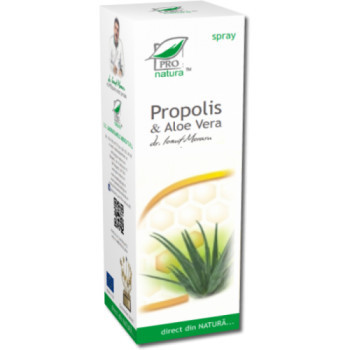 Spray cu propolis si aloe vera - 100 ml