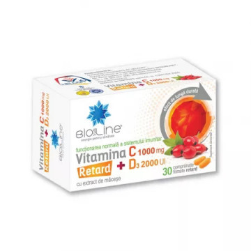 Vitamina C 1000 mg Retard + D3 2000 UI - 30 cpr