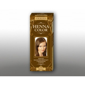 Balsam colorant pentru par, Henna Sonia nr.114 - Saten auriu - 75 ml