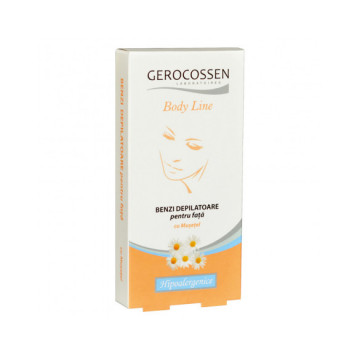 Benzi depilatoare hipoalergenice pentru fata 20buc+1servetel