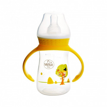 Biberon "Pupaza din tei" cu manere 0+ -125 ml